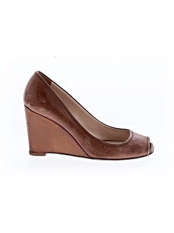 Prada Leather Peep Toe Wedges (view 1)