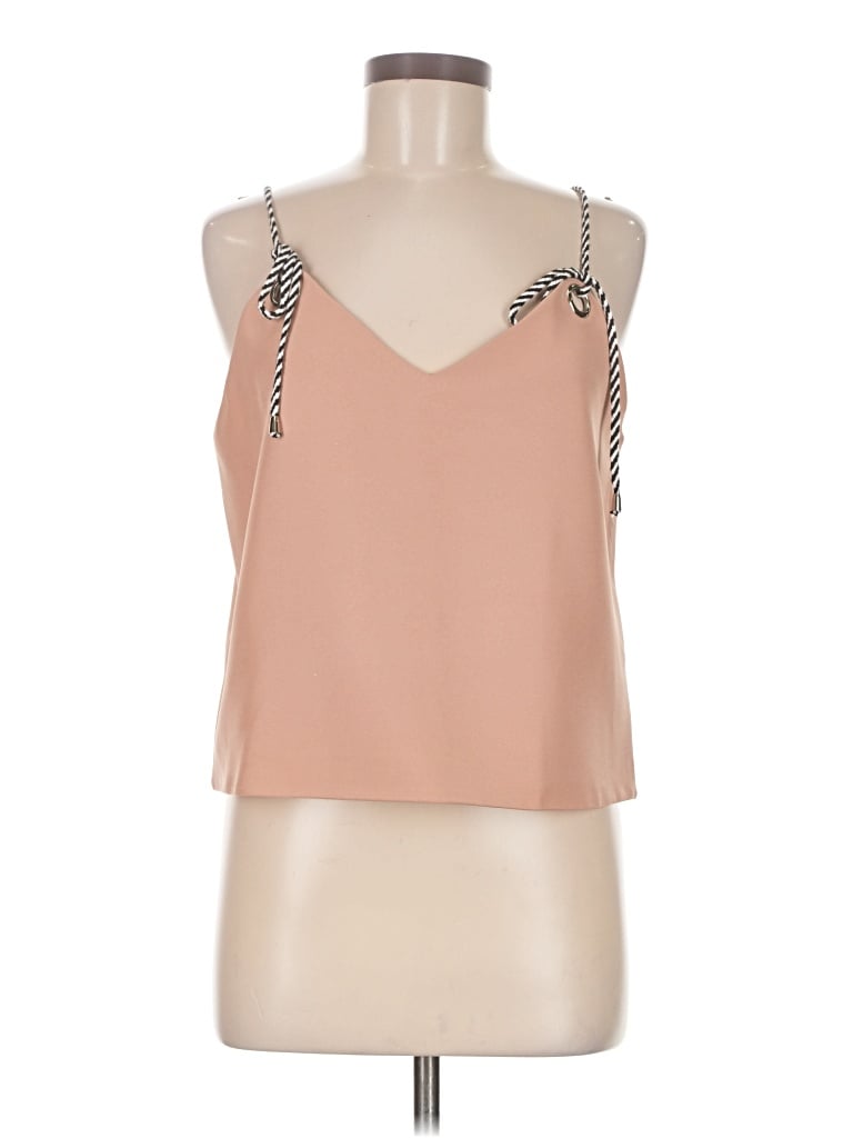 Pre-owned English Factory Sleeveless Blouse In Tan