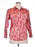 Assorted Brands Print Red Long Sleeve Button-Down Shirt Size 14 - photo 1
