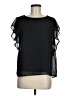 Massini 100% Polyester Black Short Sleeve Blouse Size M - photo 1