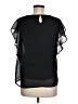 Massini 100% Polyester Black Short Sleeve Blouse Size M - photo 2