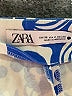 Zara 100% Cotton Paisley Blue Casual Pants Size 4 - photo 7