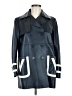 Valentino 100% Leather Blue Trenchcoat Size 6 - photo 1