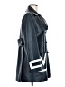 Valentino 100% Leather Blue Trenchcoat Size 6 - photo 4