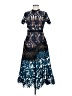 Self-Portrait Blue Cocktail Dress Size 6 - photo 1