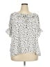Andree by UNIT 100% Polyester White Short Sleeve Blouse Size 3X - photo 1