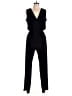 NY Collection Solid Black Jumpsuit Size M - photo 1