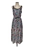 Athleta 100% Polyester Print Blue Casual Dress Size S - photo 1
