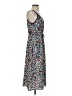 Athleta 100% Polyester Print Blue Casual Dress Size S - photo 4