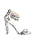 Charlotte Russe Animal Print Silver Sandals Size 6 - photo 1