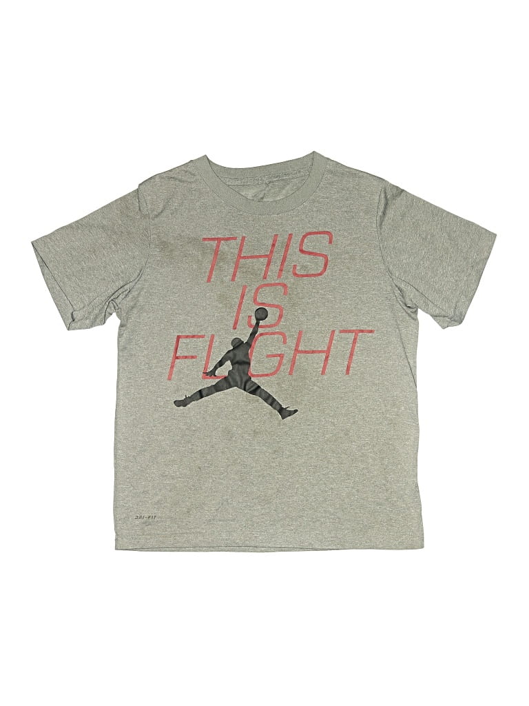 Pre-owned Air Jordan Kids' Short Sleeve T-shirt In Gray