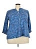 J.Jill Blue 3/4 Sleeve Button-Down Shirt Size 2X - photo 1