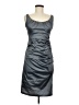 Melrose Metallic Gray Cocktail Dress Size 8 - photo 1