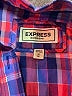 Express 100% Cotton Plaid Red Long Sleeve Button-Down Shirt Size M - photo 7