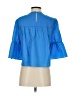Zara Blue 3/4 Sleeve Top Size S - photo 2