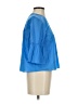 Zara Blue 3/4 Sleeve Top Size S - photo 4