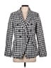White House Black Market Houndstooth Gray Blazer Size 10 - photo 1