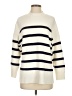 MNG Stripes Ivory Turtleneck Sweater Size XS - photo 1