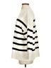 MNG Stripes Ivory Turtleneck Sweater Size XS - photo 5
