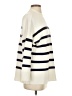 MNG Stripes Ivory Turtleneck Sweater Size XS - photo 4