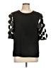 Unbranded 100% Polyester Black 3/4 Sleeve Top Size L - photo 1
