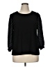 CeCe Polka Dots Black 3/4 Sleeve T-Shirt Size XL - photo 1