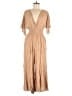 Final Touch 100% Rayon Chevron-herringbone Tan Jumpsuit Size L - photo 1