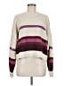 Splendid 100% Acrylic Stripes Ivory Turtleneck Sweater Size M - photo 1