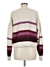 Splendid 100% Acrylic Stripes Ivory Turtleneck Sweater Size M - photo 2