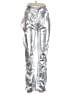 Steve Madden 100% Polyurethane Metallic Silver Casual Pants Size 30 waist - photo 1
