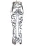 Steve Madden 100% Polyurethane Metallic Silver Casual Pants Size 30 waist - photo 2