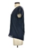 Joie 100% Silk Blue Black Short Sleeve Top Size S - photo 5