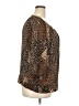 DressBarn 100% Polyester Animal Print Brown 3/4 Sleeve Blouse Size 2X - photo 4