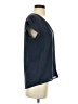 Joie 100% Silk Blue Black Short Sleeve Top Size S - photo 4