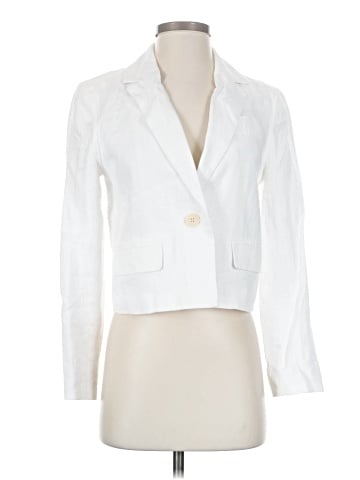 Madewell Cropped Blazer in 100% Linen (view 1)