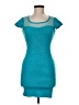 Wow Couture Color Block Teal Cocktail Dress Size M - photo 1