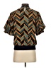 Gracia 100% Polyester Chevron-herringbone Brown 3/4 Sleeve Blouse Size S - photo 2