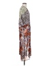 CAbi 100% Polyester Print Orange Casual Dress Size M - photo 4