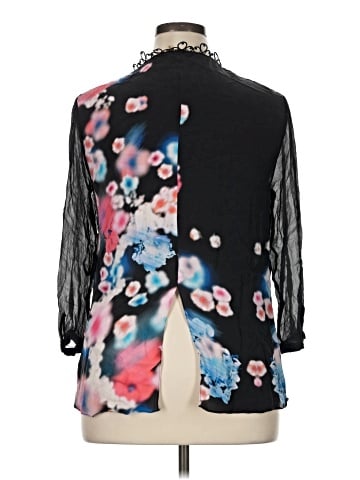 Elie Tahari 3/4 Sleeve Silk Top (view 2)