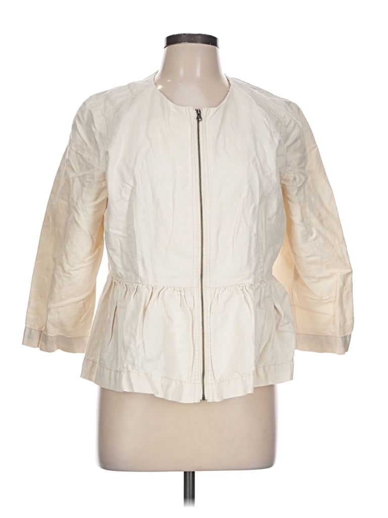 Pre-owned Ann Taylor Loft Jacket In Ivory