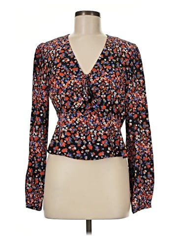Intermix Long Sleeve Silk Top (view 1)