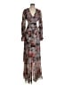 Hutch 100% Polyester Floral Gray Cocktail Dress Size XS - photo 1