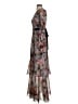 Hutch 100% Polyester Floral Gray Cocktail Dress Size XS - photo 5