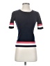 CAbi Blue Black Short Sleeve Top Size XS - photo 1