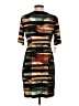 Connected Apparel Graphic Brown Casual Dress Size 4 (petite) - photo 2