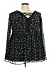 Torrid 100% Polyester Black Long Sleeve Blouse Size 3X Plus (3) - photo 1