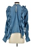 Zara Blue 3/4 Sleeve Blouse Size S - photo 2