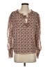 MISA Los Angeles 100% Polyester Brown Long Sleeve Blouse Size S - photo 1