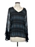 Octavia Blue Long Sleeve Blouse Size S - photo 1