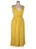 David's Bridal 100% Polyester Solid Yellow Jumpsuit Size 12 - photo 1
